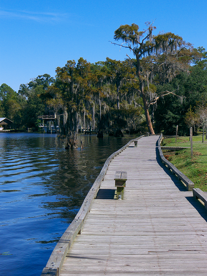 There's a long boardwalk for fishing and just watching the water.