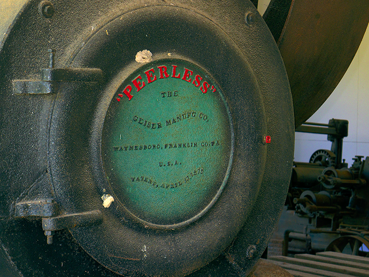 Next to the Otis House is this well-preserved steam engine and sawmill.